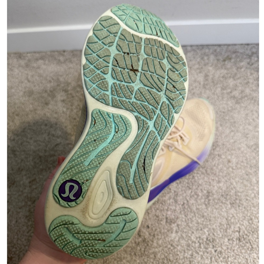 Lululemon Women's 8 White Blue Blissfeel Running Shoes Athleisure Gym Casual View 5